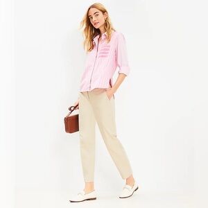 LOFT Riviera Slim Pants in Doubleweave — Simply Khaki